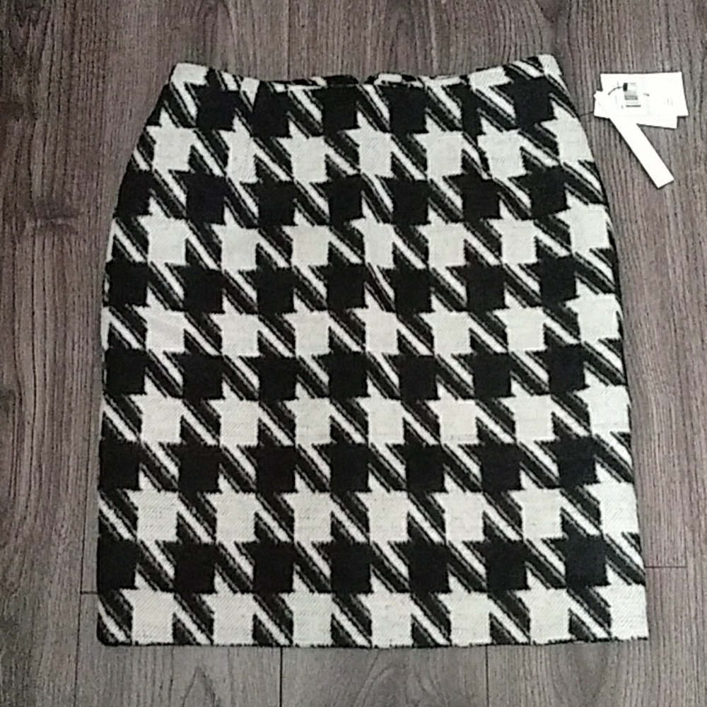 Amanda Chelsea Wool Skirt Black White sz 2 - Picture 2 of 7
